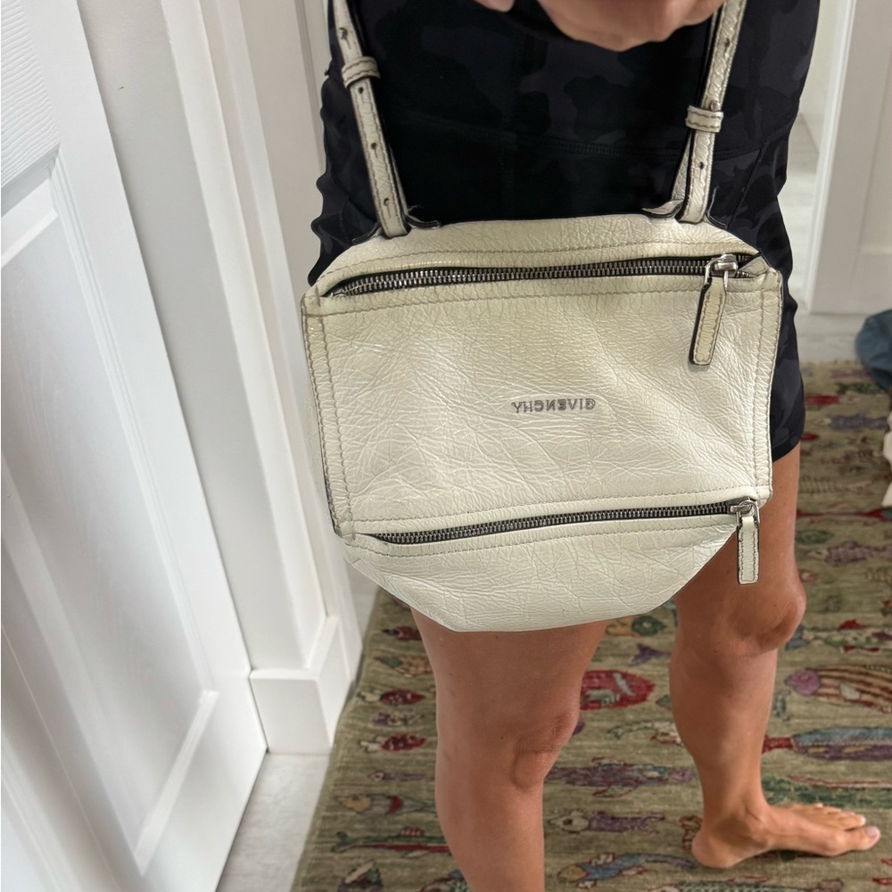 Givenchy Mini Pandora white/Cream Crossbody Bag- Used